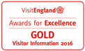 VisitEngland Gold Visitor Information Provider 2016
